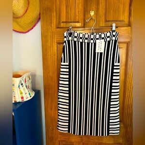 NWT Tanya Taylor black and white skirt size Large